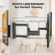 Suptek 30" Full Motion TV Mount for 32-82" TVs, 132 lbs max, VESA 600x400mm. Swivel, tilt & Corner fit. Heavy Duty for LED/OLED/QLED. Model MA1078M