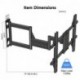 Suptek 30" Full Motion TV Mount for 32-82" TVs, 132 lbs max, VESA 600x400mm. Swivel, tilt & Corner fit. Heavy Duty for LED/OLED/QLED. Model MA1078M