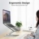 suptek Laptop Stand for Desk, Adjustable Computer Notebook Stand with 360° Rotating Base, Ergonomic Laptop Riser for Collaborative Work, Foldable & Portable Laptop Stand,fits for 11-17" Laptops,White