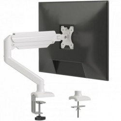 suptek Single Monitor Mount for 13-32 inch, Adjustable Gas Spring Monitor Arm Desk Mount Stand, 4.4-19.8lbs Screen, with VESA Mount 75x75/100x100mm,White(MD01AW)