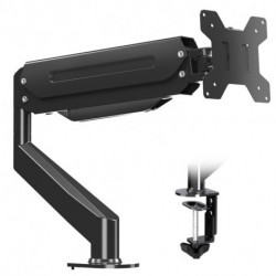 Suptek Single Monitor Mount,Adjustable Gas Spring Monitor Arm Desk Mount Stand Fits 17 20 22 23 24 26 27 32 33 inch,Holds up to 22 lbs, Black(MD18)
