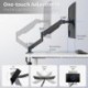 Suptek Single Monitor Mount,Adjustable Gas Spring Monitor Arm Desk Mount Stand Fits 17 20 22 23 24 26 27 32 33 inch,Holds up to 22 lbs, Black(MD18)