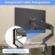 Suptek Single Monitor Mount,Adjustable Gas Spring Monitor Arm Desk Mount Stand Fits 17 20 22 23 24 26 27 32 33 inch,Holds up to 22 lbs, Black(MD18)