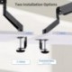 Suptek Single Monitor Mount,Adjustable Gas Spring Monitor Arm Desk Mount Stand Fits 17 20 22 23 24 26 27 32 33 inch,Holds up to 22 lbs, Black(MD18)