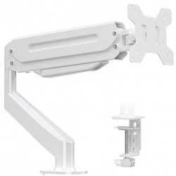  Suptek Single Monitor Mount Adjustable Gas Spring Monitor Arm Desk Mount Stand Fits 17 20 22 23 24 26 27 32 33 inch Monitors,Holds up to 22 lbs,White(MD18W)