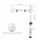 Suptek Single Monitor Arm Desk Mount Fully Adjustable Monitor Stand for 1 / One Screen up to 13" to 32" Extra Tall 15.75 inch Pole,VESA 75x75mm or 100x100mm,White (MD9421W)