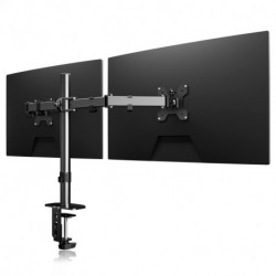 Suptek Monitor Mount, Adjustable Dual Monitor Arm Desk Mount Heavy Duty Monitor Stand fit for 27 inch Monitor Screens up to 22lbs,Black(MD9442)