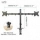 Suptek Monitor Mount, Adjustable Dual Monitor Arm Desk Mount Heavy Duty Monitor Stand fit for 27 inch Monitor Screens up to 22lbs,Black(MD9442)