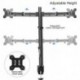 Suptek Dual Monitor Desk Mount, Adjustable Dual Monitor Arm for 2 Computer Screens up to 27 inch, Extra Tall 31.5" Pole Dual Monitor Stand for Desk, Holds up to 22 lbs(MD6842)