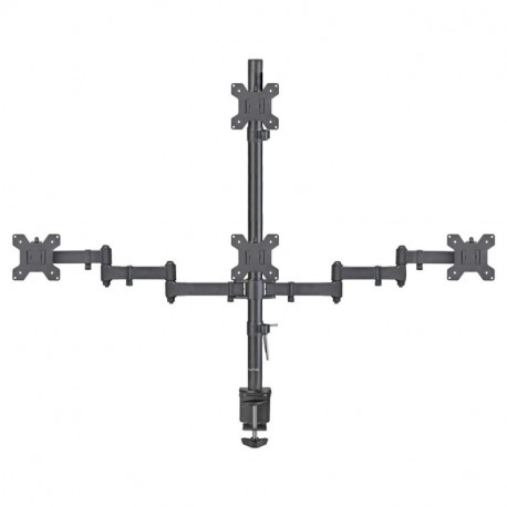 Suptek Quad LED LCD Monitor Stand up Desk Mount Extra Tall 31.5 inch Pole Heavy Duty Fully Adjustable Stand for 4 (3+1) / Four Screens up to 27 inch (MD6864)