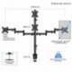 Suptek Quad LED LCD Monitor Stand up Desk Mount Extra Tall 31.5 inch Pole Heavy Duty Fully Adjustable Stand for 4 (3+1) / Four Screens up to 27 inch (MD6864)