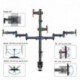 Suptek Quad LED LCD Monitor Stand up Desk Mount Extra Tall 31.5 inch Pole Heavy Duty Fully Adjustable Stand for 4 (3+1) / Four Screens up to 27 inch (MD6864)