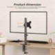 Suptek Single Head and Plate Vesa Pole Mount Bracket for Suptek Monitor Mount,1 Pack(MD6TB)