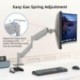 Suptek Ultrawide Monitor Arm Mount for 17 to 49 Inch Heavy Duty Curved Screen,Holds 46.2 lbs,Adjustable Gas Spring Monitor Arm Desk Mount Stand,75/100 Vesa Mount,Silver(MD71LS)