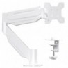 Suptek Single Monitor Mount,Ultrawide Monitor Arm Mount Single Desk Mount for 17 to 43 inch Curved Screen,Holds 28.6 lbs,Pneumatic Height,75/100 Vesa Mount,White(MD71MW)