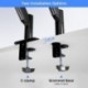 Suptek Ultrawide Single Monitor Arm Mount for 17 to 43 Inch Heavy Duty Curved Screen,Holds 28.6 lbs,Adjustable Gas Spring Monitor Arm Desk Mount Stand,75/100 Vesa Mount,Black(MD71M)