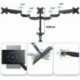suptek Triple Monitor Mount for Most 17 to 32 inch Screens,Gas Springs Adjustment Triple Monitor Desk Mount Stand with Clamp & Grommet Kit,Black(MD8003)