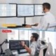 suptek Triple Monitor Mount for Most 17 to 32 inch Screens,Gas Springs Adjustment Triple Monitor Desk Mount Stand with Clamp & Grommet Kit,Black(MD8003)