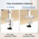suptek Triple Monitor Mount for Most 17 to 32 inch Screens,Gas Springs Adjustment Triple Monitor Desk Mount Stand with Clamp & Grommet Kit,White(MD8003W)