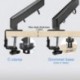 Suptek Monitor Mount Gas Spring Monitor Arm Desk Mount Fully Adjustable Fits 17 20 22 23 24 26 32 inch Monitors Weight Capacity up to 22 lbs