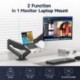 Suptek Monitor Laptop Mount Stand, 2 in 1 Function Dual Monitor Arms Desk Mount for 11"-17" Notebook and 17"-32" Monitor with Laptop Tray,Holds up to 22lbs