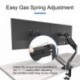 Suptek Dual Monitor Mount Stand-Height Adjustable Gas Spring Monitor Arm Desk Mount for 2 Computer Screens 17 to 32 inches - Each Arm Holds up to 22lbs,Black(MD8SP)
