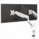 Suptek Dual Monitor Mount Stand-Height Adjustable Gas Spring Monitor Arm Desk Mount for 2 Monitor Screens 17 to 32 inches - Each Arm Holds up to 22lbs,White(MD8SPW)