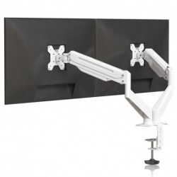 Suptek Dual Monitor Mount Stand-Height Adjustable Gas Spring Monitor Arm Desk Mount for 2 Monitor Screens 17 to 32 inches - Each Arm Holds up to 22lbs,White(MD8SPW)