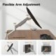 Suptek Single Monitor Mount Stand,Gas Spring Monitor Arm Desk Mount Fully Adjustable for 17 20 22 23 24 26 27 inch Monitors Weight Capacity up to 13.2 lbs (MD8Silver)