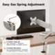 Suptek Single Monitor Mount Stand,Gas Spring Monitor Arm Desk Mount Fully Adjustable for 17 20 22 23 24 26 27 inch Monitors Weight Capacity up to 13.2 lbs (MD8Silver)