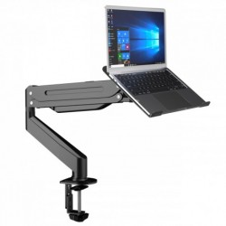 suptek Laptop Desk Mount,Fully Adjustable Monitor and Laptop Mount Stand for 11-17 Inch Notebook and 17-32 inch Monitor Screen,Holds 22lbs with Vented Tray(MD8TP007