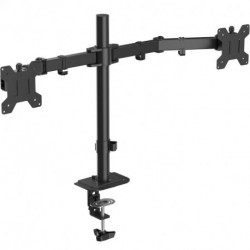 Suptek Dual Monitor Arm Desk Mount,Ultrawide Dual Monitor Arm for 2 Monitor Screens up to 42 inches and Max 22lbs Each,Extra Tall 15.75" Pole Fully Adjustable Monitor Stand for Desk,Black(MD9442LB)