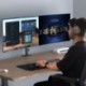 Suptek Dual Monitor Arm Desk Mount,Ultrawide Dual Monitor Arm for 2 Monitor Screens up to 42 inches and Max 22lbs Each,Extra Tall 15.75" Pole Fully Adjustable Monitor Stand for Desk,Black(MD9442LB)