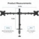 Suptek Dual Monitor Arm Desk Mount,Ultrawide Dual Monitor Arm for 2 Monitor Screens up to 38 inches and Max 22lbs Each,Extra Tall 15.75" Pole Fully Adjustable Monitor Stand for Desk,Black(MD9442MB)