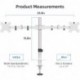 Suptek Dual Monitor Desk Mount, Adjustable Dual Monitor Arm for 2 Monitor Screens up to 38 inch, Extra Tall 15.75" Pole Monitor Stand for Desk, Holds up to 22 lbs,White(MD9442MW)
