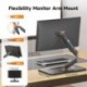  suptek Single Monitor Mount Gas Spring Arm Mount with Base,Free Standing Pneumatic Height Adjustable Monitor Desk Stand for 17 to 32 inch,Holds up to 22 lbs,Black(ML8C)