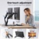 suptek Dual Monitor Mount Gas Spring Monitor Arm Desk Stand with Base,Free Standing Pneumatic Height Adjustable Monitor Stand for 17 to 32 inch,Holds up to 22 lbs,Black(ML8SP)