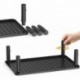suptek Monitor Stand Riser for Computer,Laptop,Printer, Notebook and All Flat Screen Display with Vented Metal Platform,3 Height Adjustable Laptop Riser,2 Pack,Black(MST003-2)