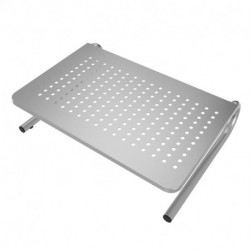 suptek Monitor Stand Riser,Computer Monitor Laptop Stand Riser for Desk,Vented Metal Platform Monitor Stand,4 inches Height Underneath Storage for Office,School Supplies(MST004S)