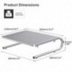 suptek Monitor Stand Riser,Computer Monitor Laptop Stand Riser for Desk,Vented Metal Platform Monitor Stand,4 inches Height Underneath Storage for Office,School Supplies(MST004S)