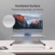 suptek Monitor Stand Riser, Laptop Holder Printer Riser Desk Accessories, Vented Metal Platform and 4 inches Height Underneath Storage for Office Supplies (MST004S-2), 2 Pack, Silver