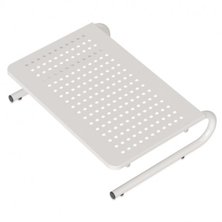 suptek Monitor Stand Riser for Computer,Laptop,Printer, Notebook and All Flat Screen Display with Vented Metal Platform and 4 Inches Height Underneath Storage,White(MST004W)