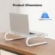 suptek Monitor Stand Riser for Computer,Laptop,Printer, Notebook and All Flat Screen Display with Vented Metal Platform and 4 Inches Height Underneath Storage,White(MST004W)
