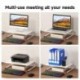 suptek Monitor Stand Riser for Computer,Laptop,Printer, Notebook and All Flat Screen Display with Vented Metal Platform and 4 Inches Height Underneath Storage,White(MST004W)