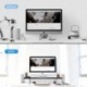 suptek Dual Monitor Stand Riser,Large Monitor Laptop Stand Riser 3 Adjustable Heights Computer Stand for Laptop, Printer, Notebook(MST016L)
