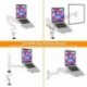 suptek Adjustable 13 to 18 inch Laptop VESA Arm Mount Tray for Monitor Arms and Stands (Tray Only),Fits 75x75/ 100x100 mm VESA Mount Holes,and Supports Weight up to 10lbs,White(TP007W)