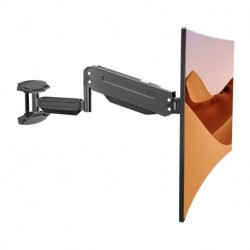 suptek Single Monitor Wall Mount for 13 to 32 Inch Screens, Gas Spring Monitor Arm Wall Mount Holds Up to 10KG/22lbs, Full Motion Adjustable,VESA Mount 75x75/100x100mm(WM18)