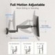 suptek Single Monitor Wall Mount for 13 to 32 Inch Screens, Gas Spring Monitor Arm Wall Mount Holds Up to 10KG/22lbs, Full Motion Adjustable,VESA Mount 75x75/100x100mm(WM18)