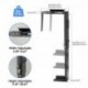Suptek Adjustable Under Desk and Wall PC Mount,3.74 to 8.26 inch Wide Computer Case CPU Hanger Holder 360 Degree Rotatable Under-Desk PC Hanging Stand Holder Mount (ZJJ001)