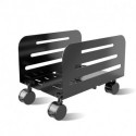 Suptek Computer Tower Stand,Mobile CPU Rolling Stand, 5.5 to 9.8 inch Wide Adjustable Mobile Cart Holder with Locking Caster Wheels,Gaming PC Holder,Steel Rolling Cart,Black(ZJJ005)